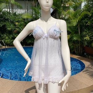 Victoria's Secret Sexy Little Bride White Negligee, Size Large, Honeymoon Ready